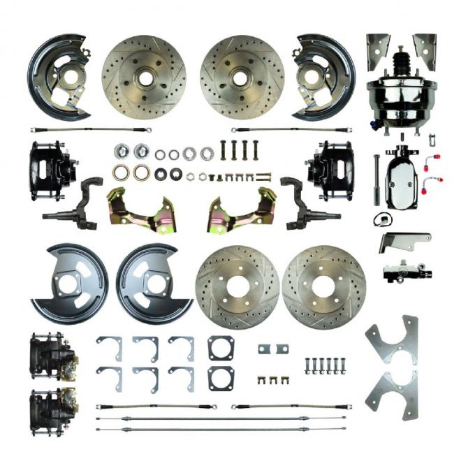 Right Stuff 1967 GM F-Body Non-Staggered 4 Wheel Power Disc Brake Conversion AFXDC42CSX