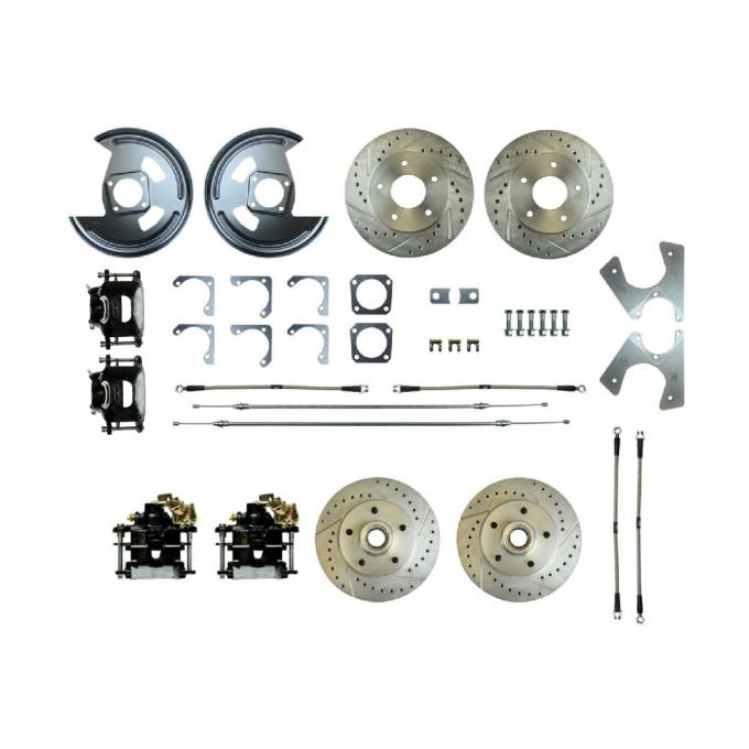 Right Stuff 1978 Camaro, 4-Wheel W/Rear +2 Disc Brake Conversion Kit W/Black Calipers F78RD07S