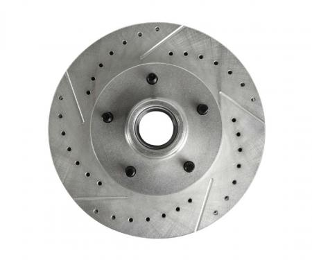 Right Stuff 1979-81 Chevrolet Camaro, Zinc Washed, Drilled & Slotted Front Brake Rotor/Pair BR04ZDC