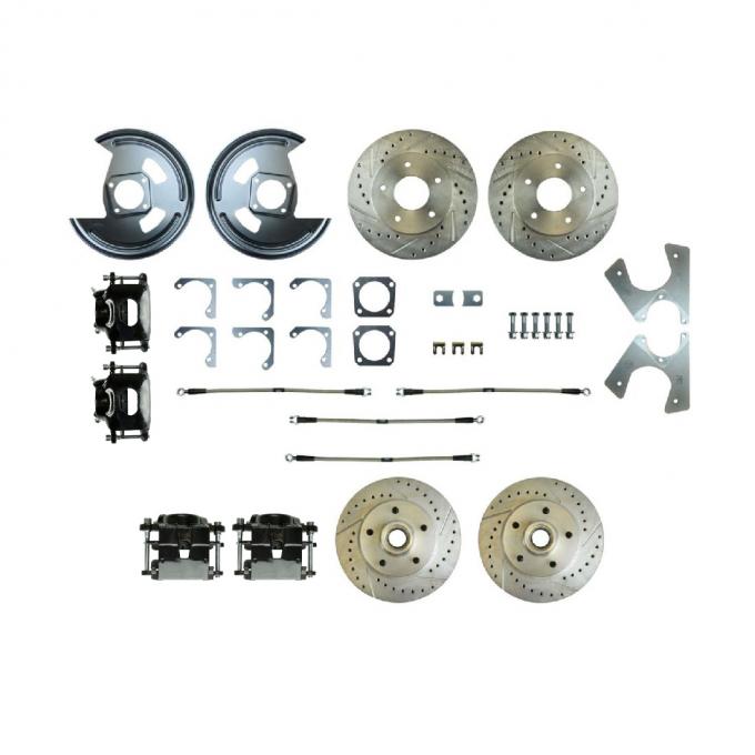 Right Stuff 1975-77 Chevrolet Camaro/Nova, 4-Wheel W/Rear +2 Disc Brake Conversion Kit F75RDM5S