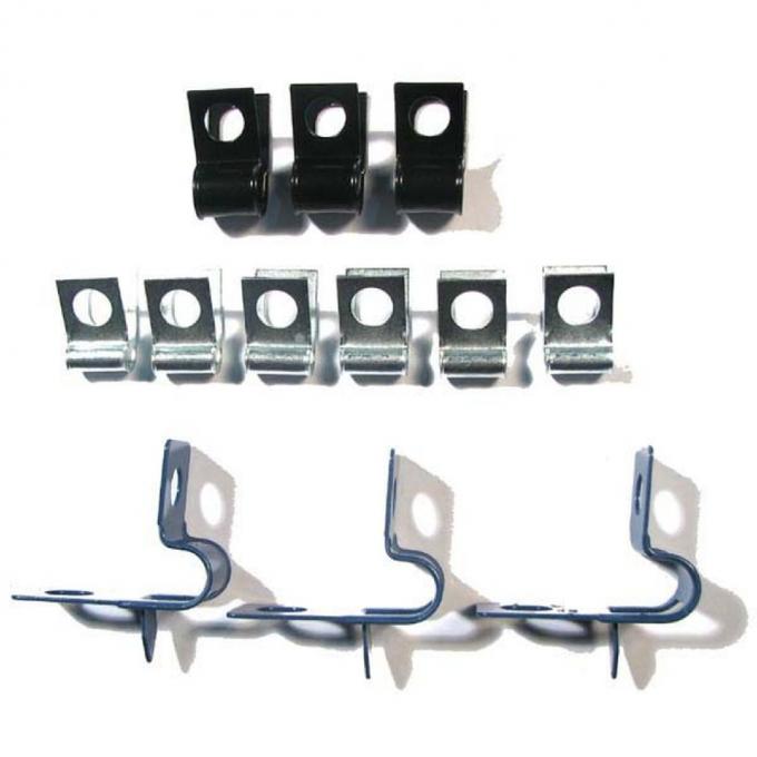 Right Stuff 1969 Camaro/Firebird 12-Piece Brake Line Clip Set FCS002