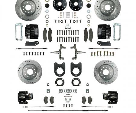 Right Stuff 1964-1974 GM A/F/X-Body, 2" Drop, 'At The Wheel' 4-Wheel Big Brake Upgrade Kit AFXWK51DS
