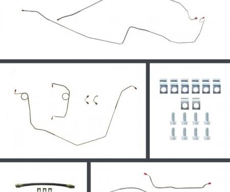 Right Stuff 1968 Chevrolet Camaro, Pre-Bent Power 4-Wheel Disc Brake Conversion Line Kit FOP68H4