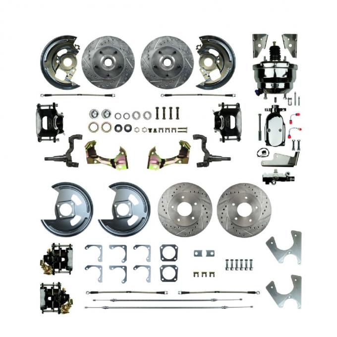 Right Stuff 1969-74 GM A/F/X-Body, Staggered Shock, 4-Wheel Power Disc Brake Conversion AFXDC45CSX