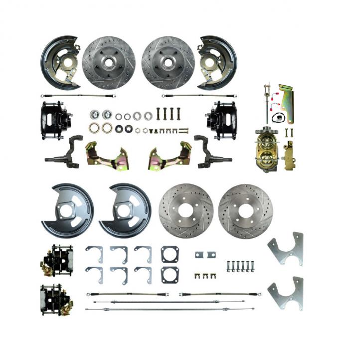 Right Stuff 1968-1974 GM F/X-Body, Staggered Shocks, 4-Wheel Manual Disc Brake Conversion AFXSD45CS
