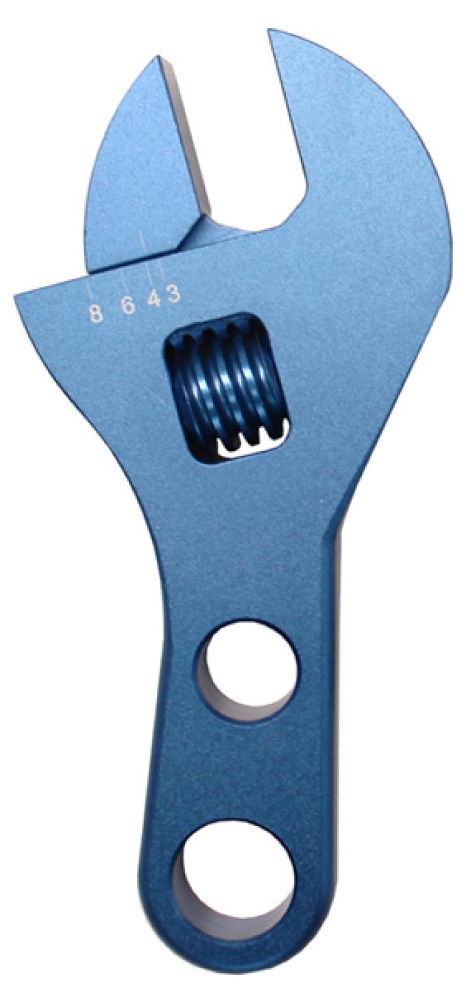 Proform Adjustable AN Wrench, Compact Model, Fits -3AN to -8AN Size Fittings, Blue 67723