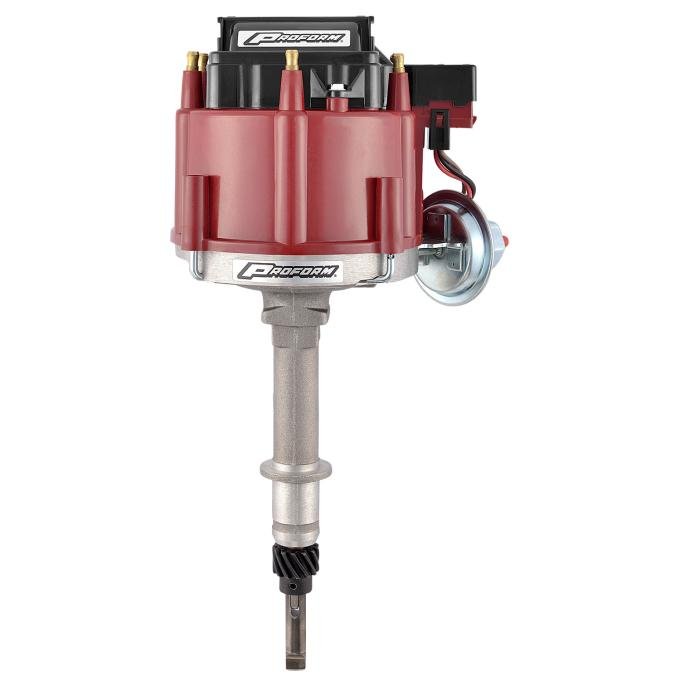 Proform HEI Distributor, Street/Strip, Built-In Coil, Red Cap, For Chevy Inline 6 Engine 67081