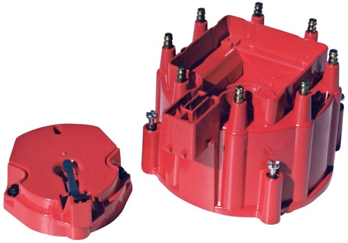 Proform Engine Distributor Cap and Rotor Kit, Fits GM HEI Dist w/Internal Coil, Red 66947RC