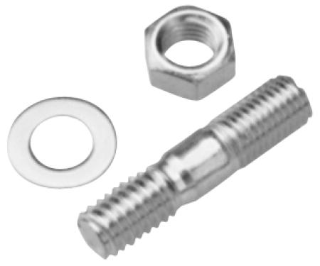 Proform Engine Carburetor Studs with Lock Washers and Nuts, 2 Inch Length, 4 Pieces 66340