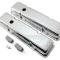 CFR Performance Polished Aluminum Ball Milled Valve Covers - Fits 1958-1986 Chevy Small Block 283 / 305 / 327 / 350 / 400 - Short Style - Baffled HZ-6031-1-POL