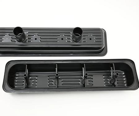 CFR Performance Steel Circle Track Racing Center Bolt Valve Covers Fits 1987-2000 Chevy SB 5.0L/305 & 5.7L/350 HZ-9701