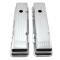 CFR Performance Polished Aluminum Ball Milled Valve Covers - Fits 1958-1986 Chevy Small Block 283 / 305 / 327 / 350 / 400 - Short Style - Baffled HZ-6031-1-POL