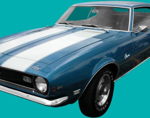 Camaro Decal & Stripe Kit White, Z28, 1967-1968