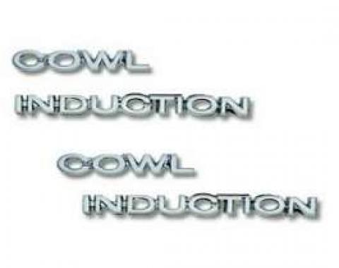 Camaro Hood Emblem Set, Cowl Induction (Words), For Cars With Cowl Induction Hood, 1969