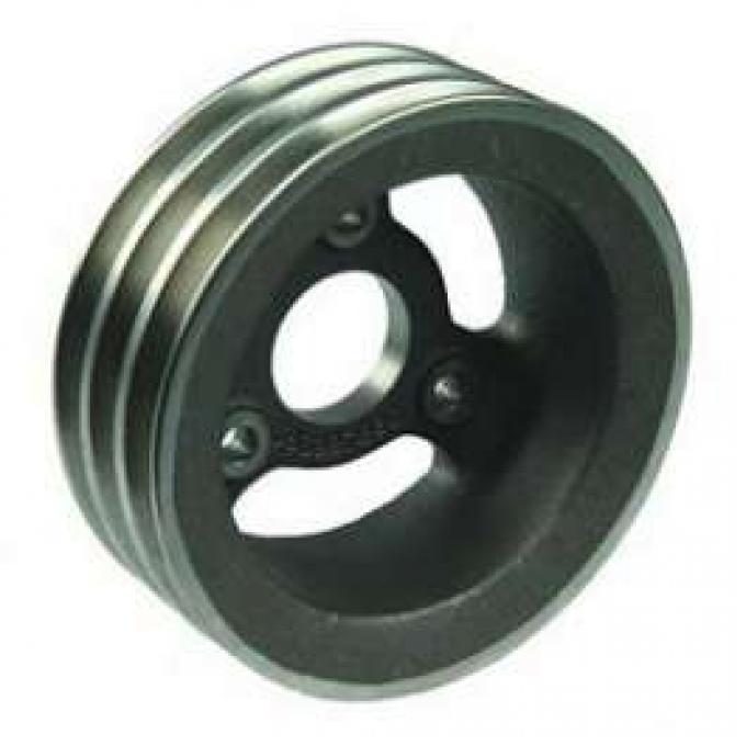 Camaro Crankshaft Pulley, 396/375hp, Three Groove, Cast Iron, For Cars With Power Steering, 1967-1968