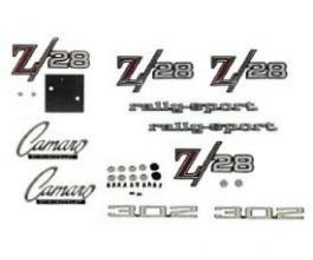 Camaro Emblem Kit, For Z28 With Rally Sport (RS) Package & Cowl Induction Hood, 1969