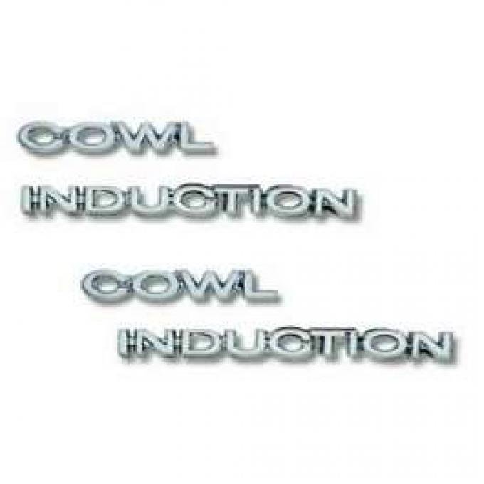 Camaro Hood Emblem Set, Cowl Induction (Words), For Cars With Cowl Induction Hood, 1969