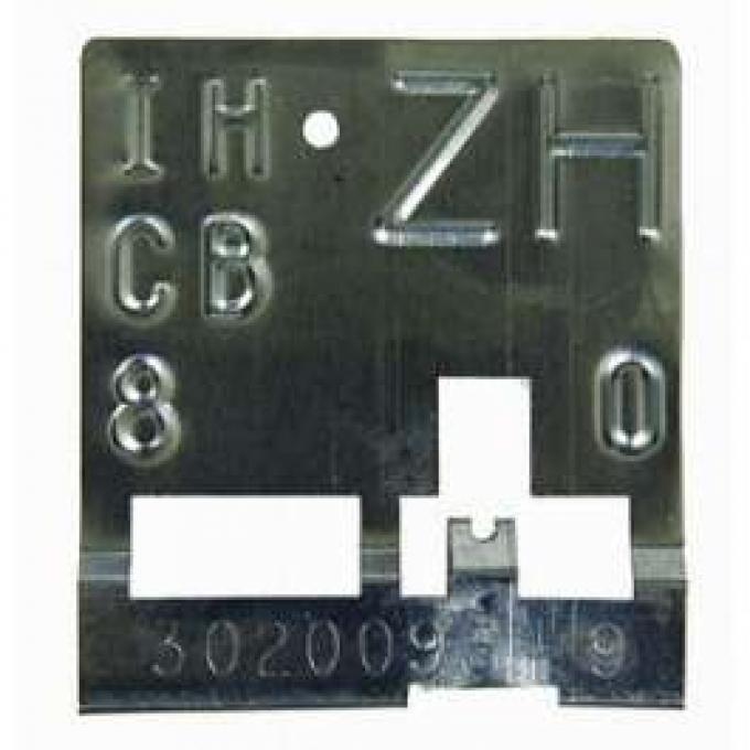 Camaro Radiator Tag, ZH Coded, 2-Row, Manual Transmission, Harrison, 1968-1969