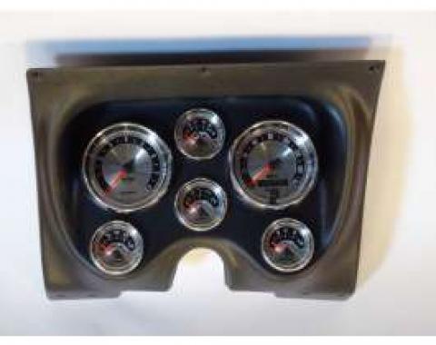 Camaro Instrument Cluster Panel, Black Finish, With American Muscle Series AutoMeter Gauges, 1967-1968