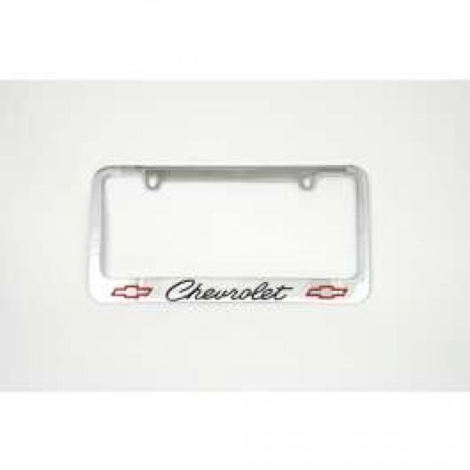 Camaro License Plate Frame, Chevrolet Script & Bowtie Logo,1967-2013