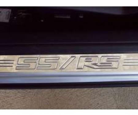 Camaro Polished Billet Camaro SS/RS Logo Sill Plates 2010-2013