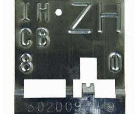 Camaro Radiator Tag, ZH Coded, 2-Row, Manual Transmission, Harrison, 1968-1969
