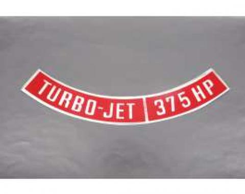 Camaro Air Cleaner Decal, Turbo-Jet 375 HP, 1967-1969