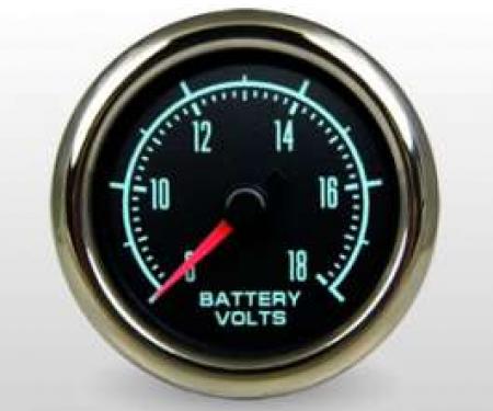 Camaro Voltmeter Gauge, 2 1/16, Marshall Instruments, Muscle Series, 1967-1969