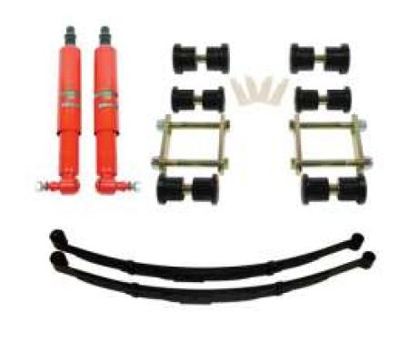 Camaro 3 Drop Leaf Spring Kit, Detroit Speed, for Mono Leaf Shock Plates, 1967-1969