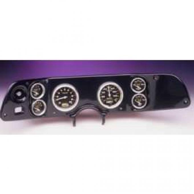 Camaro Dash Panel, With 6 AutoMeter NV Gauges, Black, 1970-1978