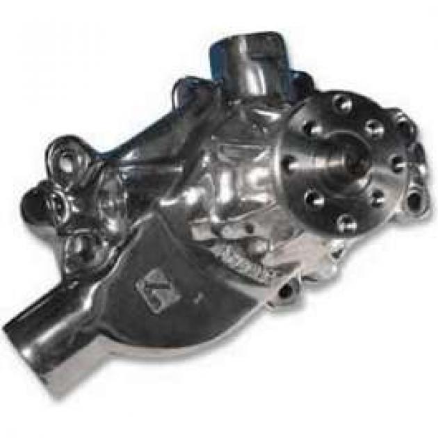 Camaro Water Pump, Small Block, Short, Aluminum, Polished, HiFlow