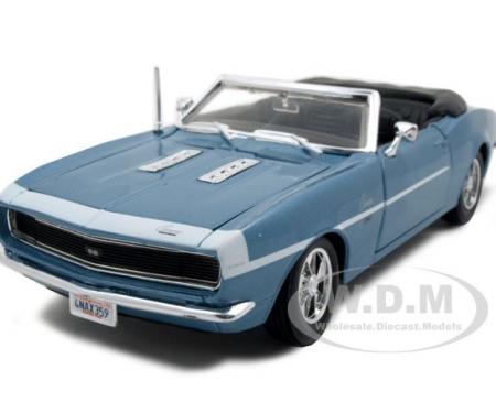 Camaro 1968 SS 396, 1/24 Convertible Blue Die Cast Model Car