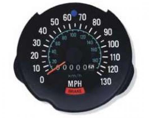 Camaro 130 MPH Speedometer, Without Speed Warning, 1970-1978
