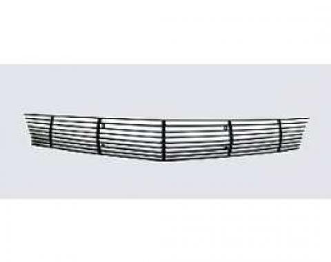 Camaro Billet Grille Overlay, Black Powder Coated, Covers Turn Signals, Aluminum, Main, 2010-2011