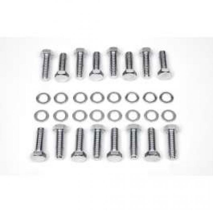 Camaro Intake Manifold Bolt Set, Big Block, Chrome, 1967-1969