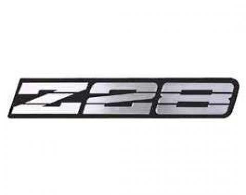 Camaro Rocker Panel Emblem, Z28, Silver, 1991-1992
