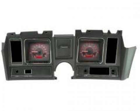 Camaro Analog Dash Gauges, Dakota Digital, Carbon Fiber With Red Display, 1969