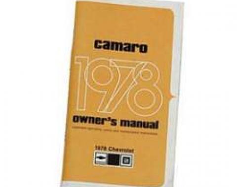 Camaro Owner's Manual, 1978