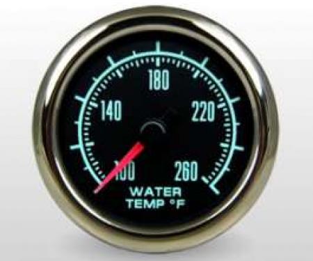 Camaro Water Temperature Gauge, 2 1/16, Marshal Instruments, Muscle Series, 1967-1969
