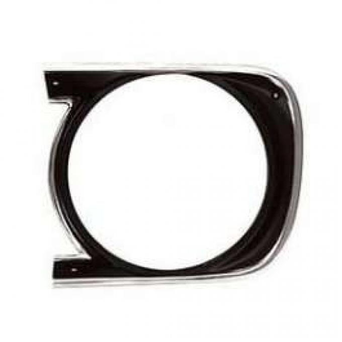 Camaro Headlight Bezel, For Cars With Standard Trim (Non-Rally Sport), Left, 1968
