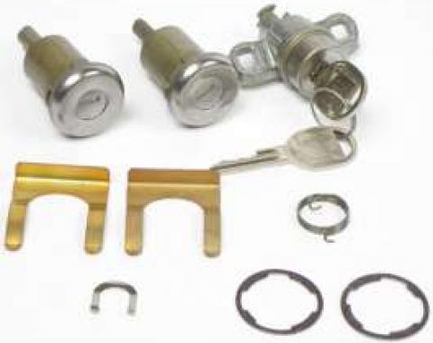 Camaro Trunk & Door Lock Set, Short Doors, 1970-1973