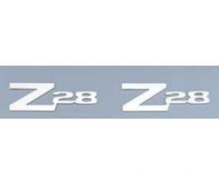 Camaro Emblems, Fender, Z28, Stainless Steel, 1970-1974