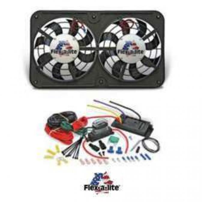 Camaro Fan Kit, Dual Electric, Flex-A-Lite, 12, 2500CFM