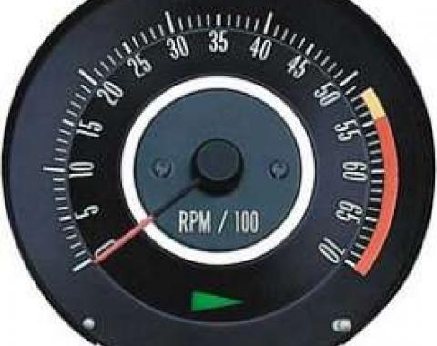 Camaro Tachometer, 5500 RPM Redline, 1967