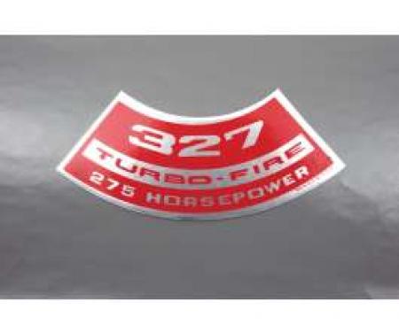 Camaro Air Cleaner Decal, 327 Turbo-Fire 275 Horsepower, 1967-1968