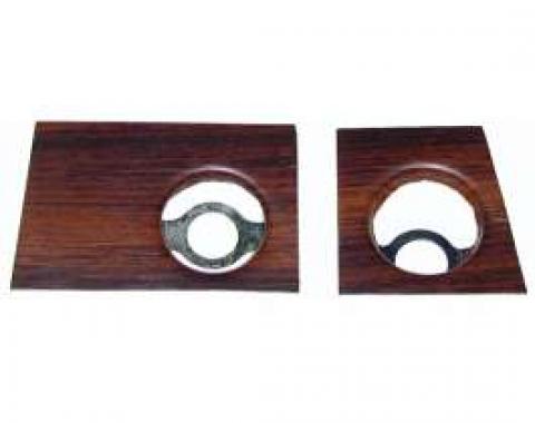 Camaro Radio Trim Plates, Dash, Rosewood, 1969