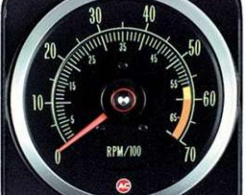 Camaro Tachometer, 6000 RPM Redline, 1969