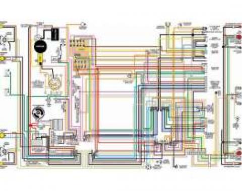 Camaro Color Laminated Wiring Diagram, 1969