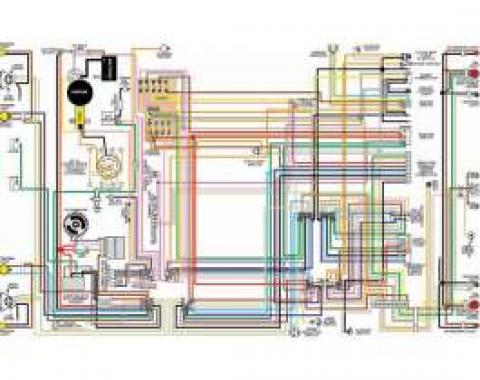 Camaro Color Laminated Wiring Diagram, 1969