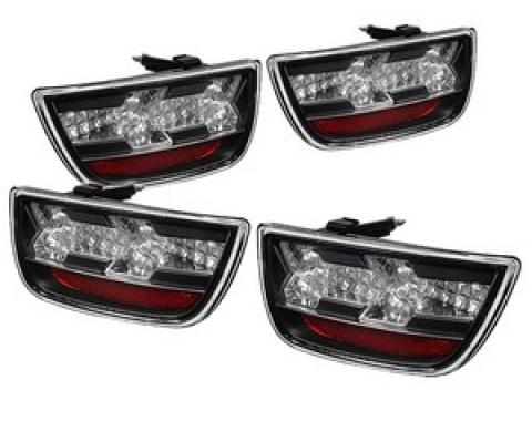 Camaro LED Taillights, Black, 2010-2013